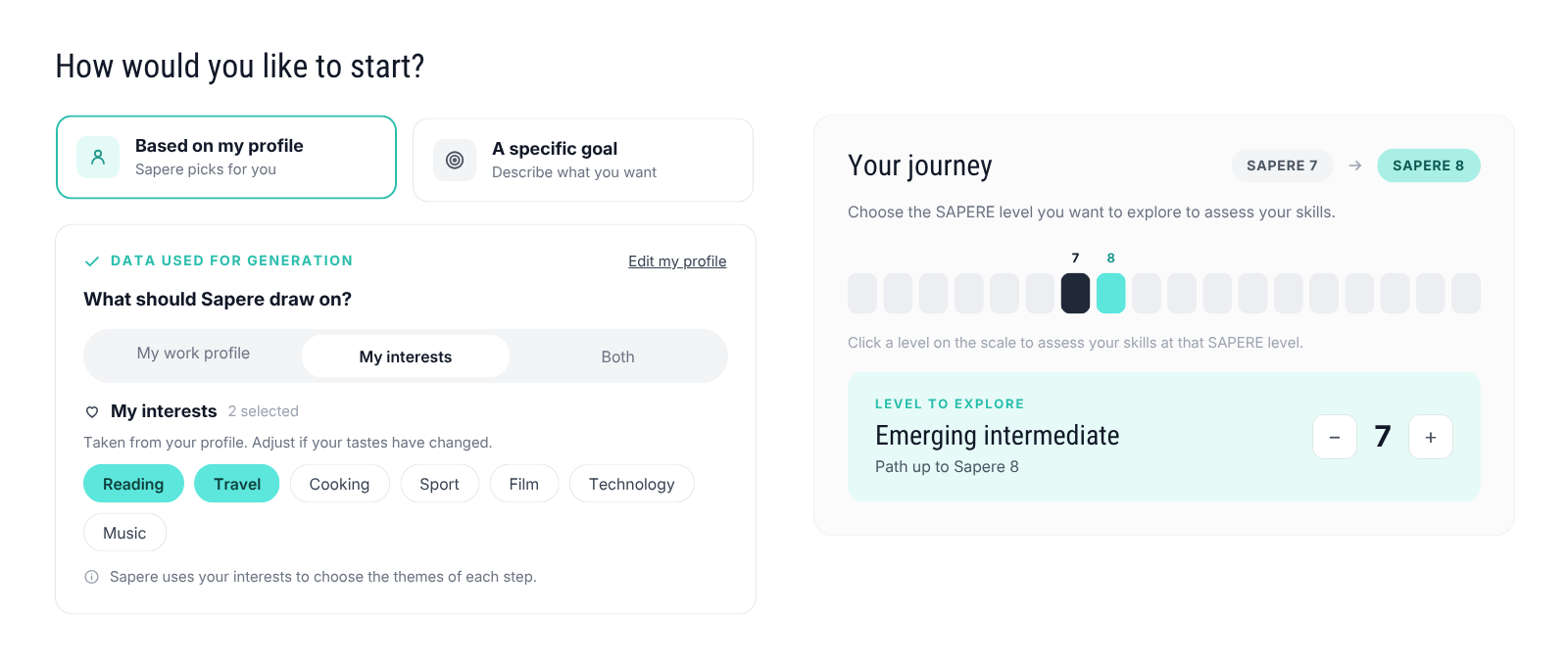 New Feature on Sapere: Personalized Learning Paths