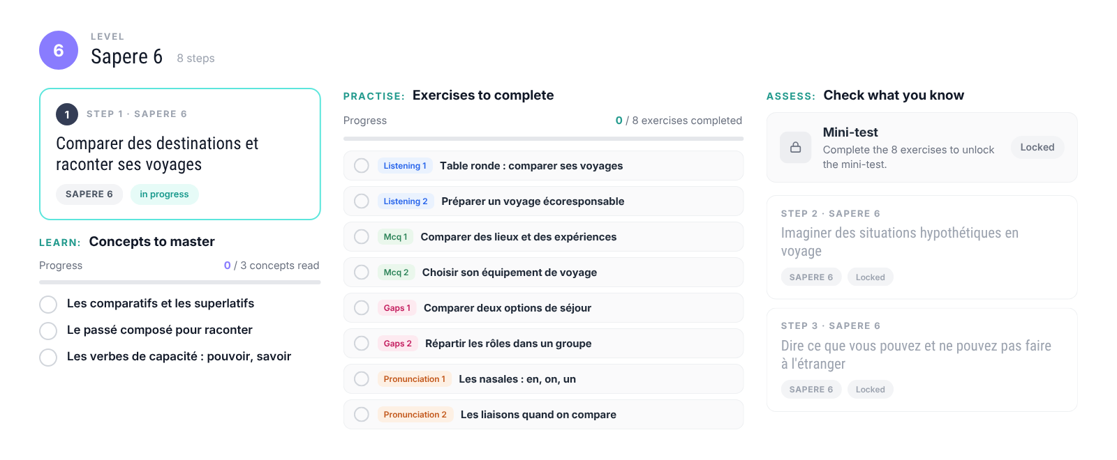 New Feature on Sapere: Personalized Learning Paths